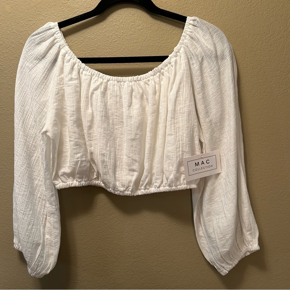 Paper Crane White Crop Top